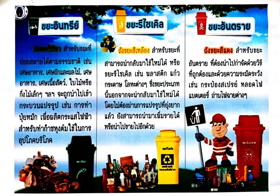 ประชาสัมพันธ์การคัดแยกขยะในครัวเรือน